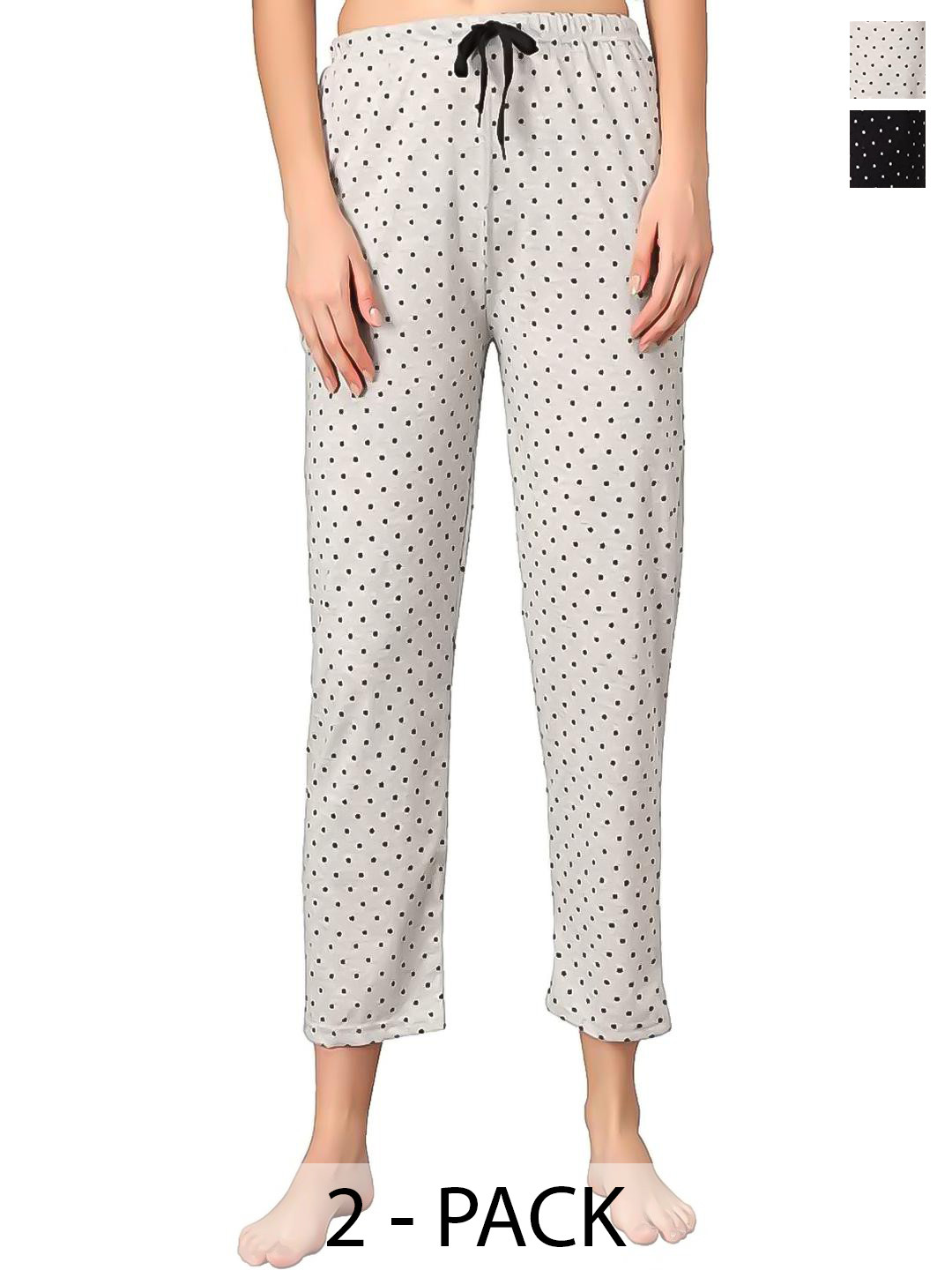 TRENDY WORLD Pack of 3  Girl's Printed Fit Cotton Lounge Pants
