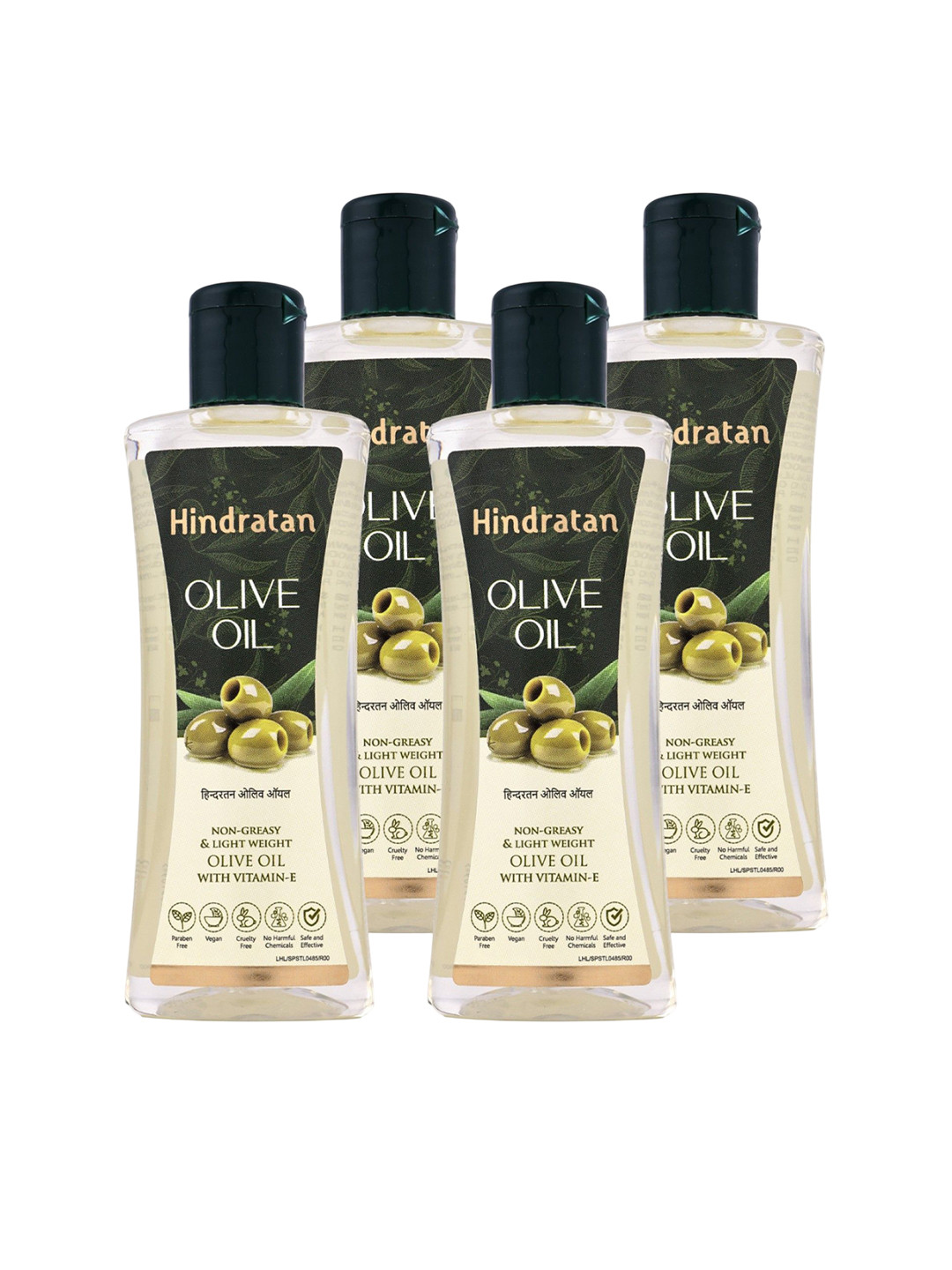 Hindratan Set Of 4 Non Greasy Olive Oil - 60 ml Each