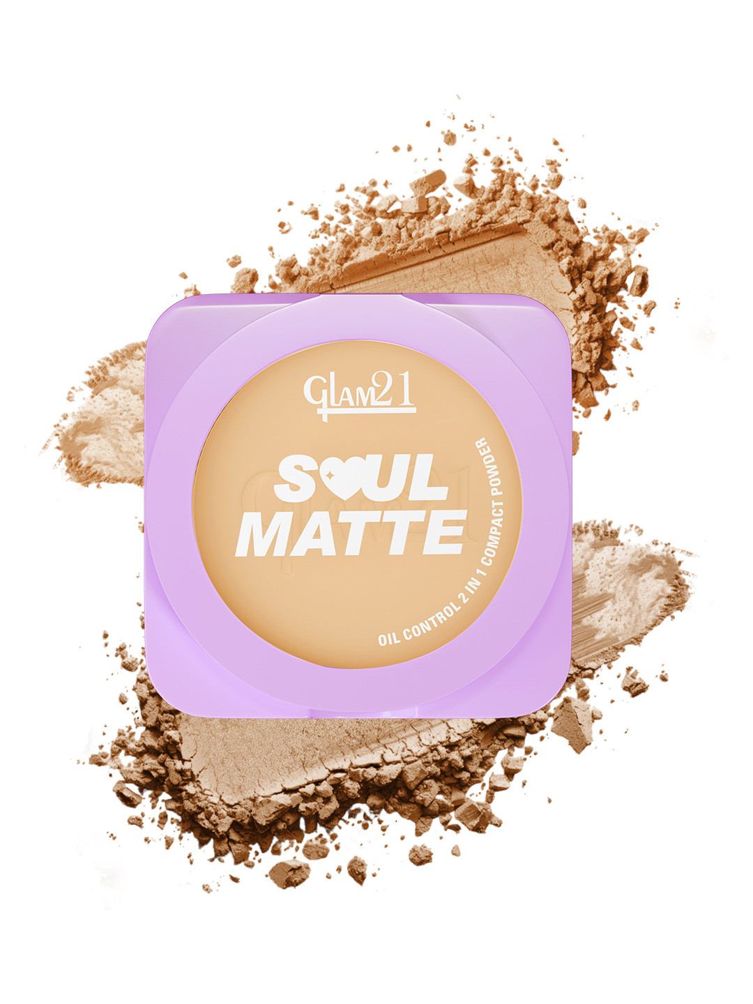 GLAM21 Soul Matte Oil Control 2-In-1 Compact Powder with Squalane - Toasted Almond 05