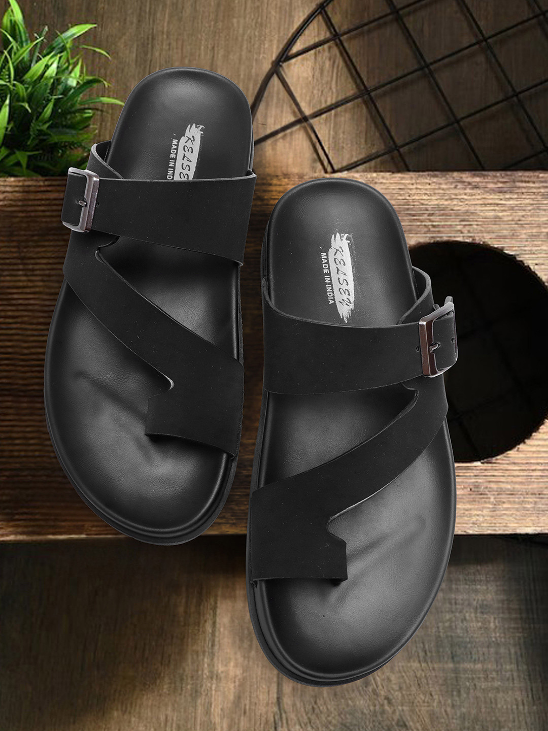 Kelsey Men Black Casual Sandals
