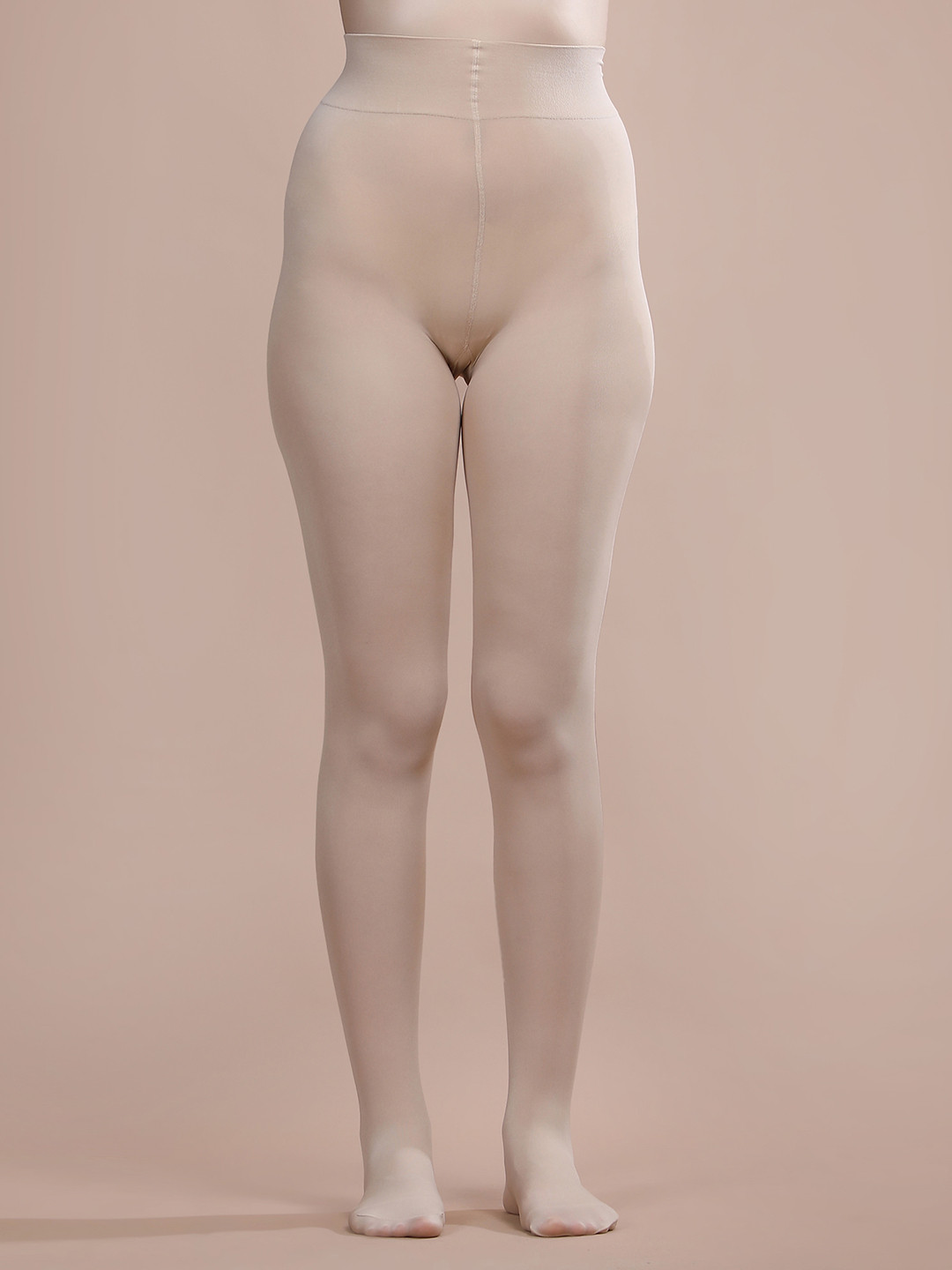 Klassik Skin Color Solid Fur Stockings