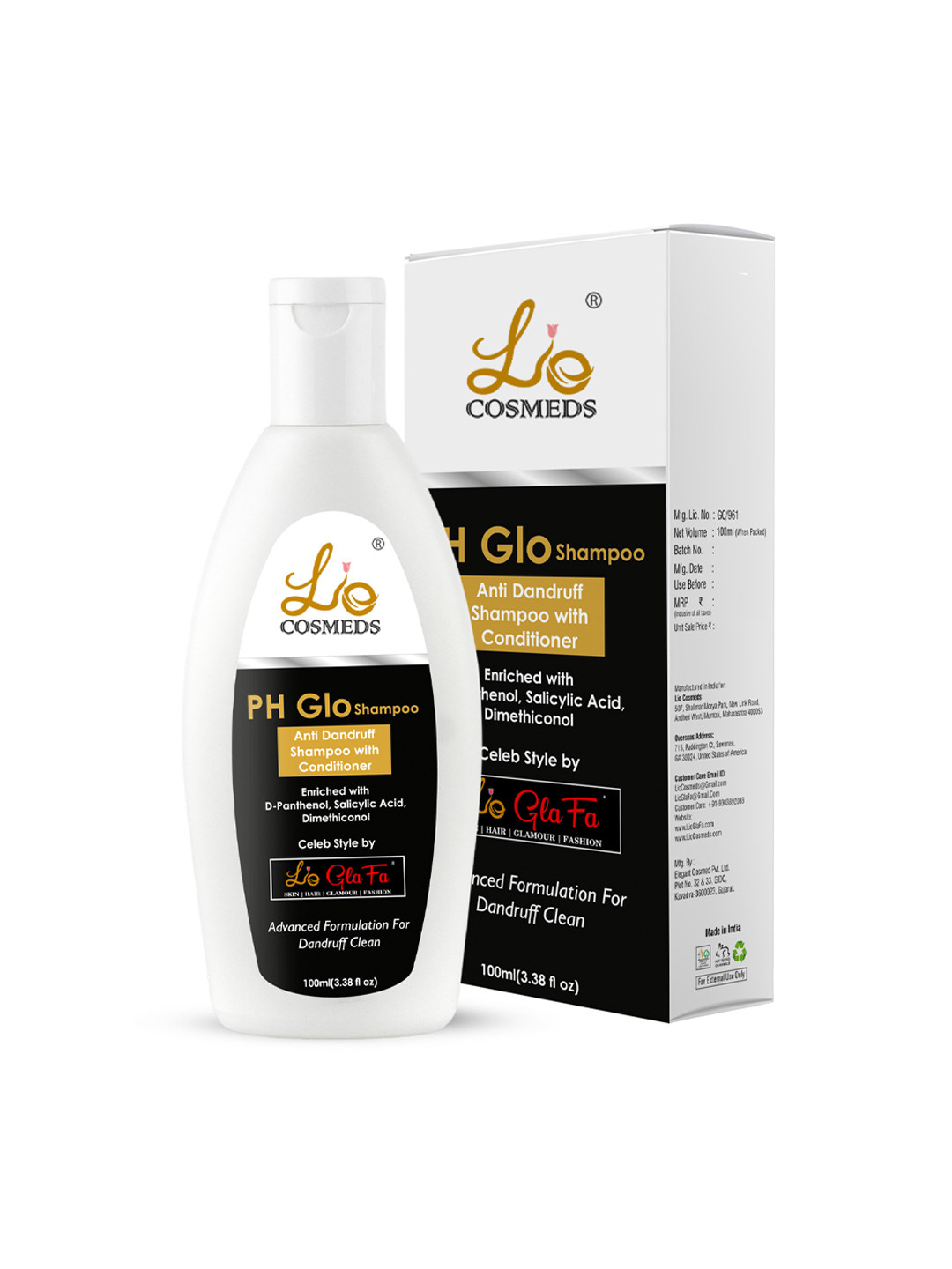 Lio Cosmeds Anti Dandruff Shampoo With Conditioner- 100 ml