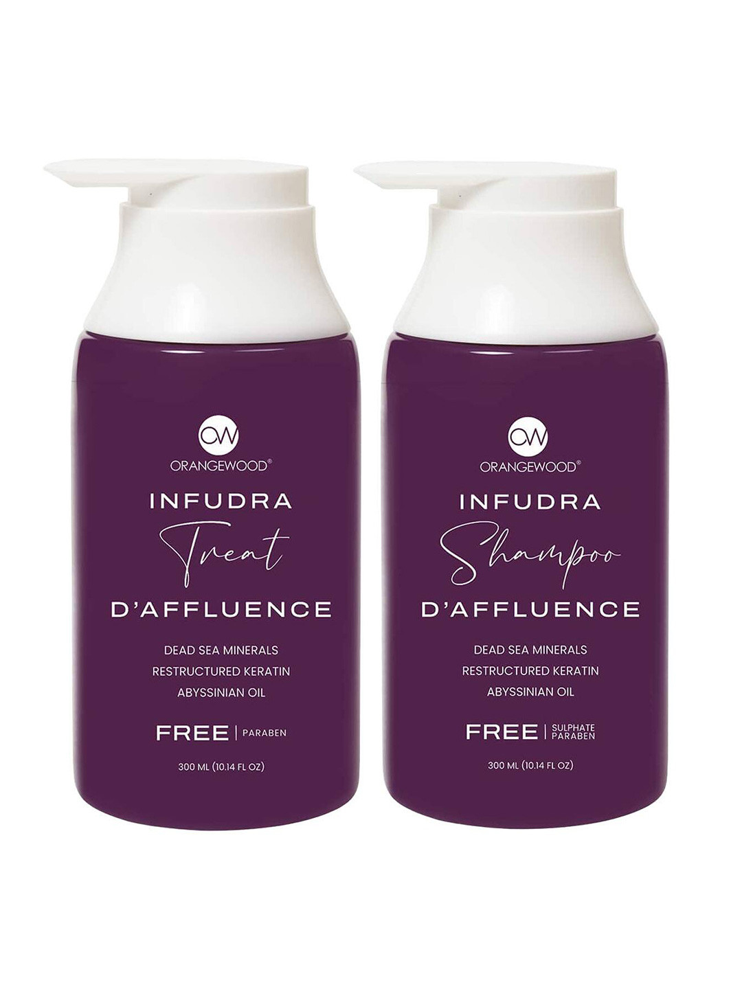 ORANGEWOOD Infudra Shampoo + Treat Daffluence Combo for Repair 300ml + 300ml