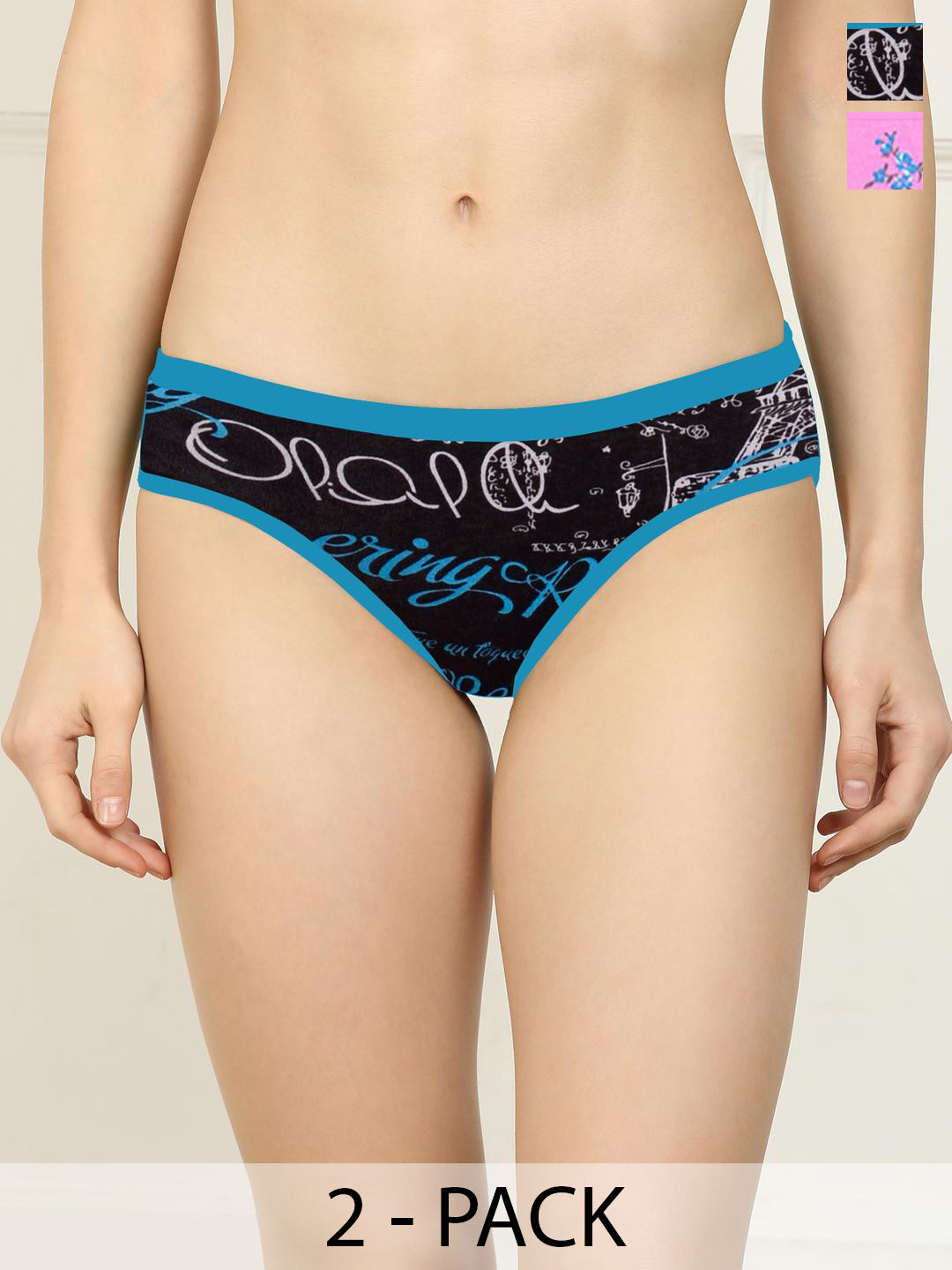 New stylish Yellow,Red,Blue,Brown,Pink,Blue Cotton Silk Hipster Multicolor Panties Pack of 6