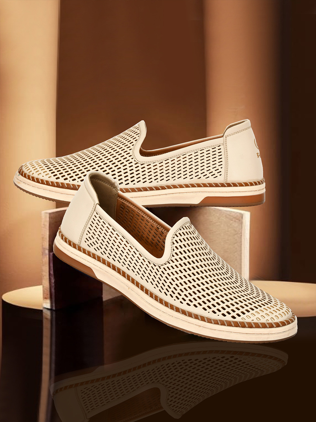 Big Boon Men Slip On Laser Cut Loafers