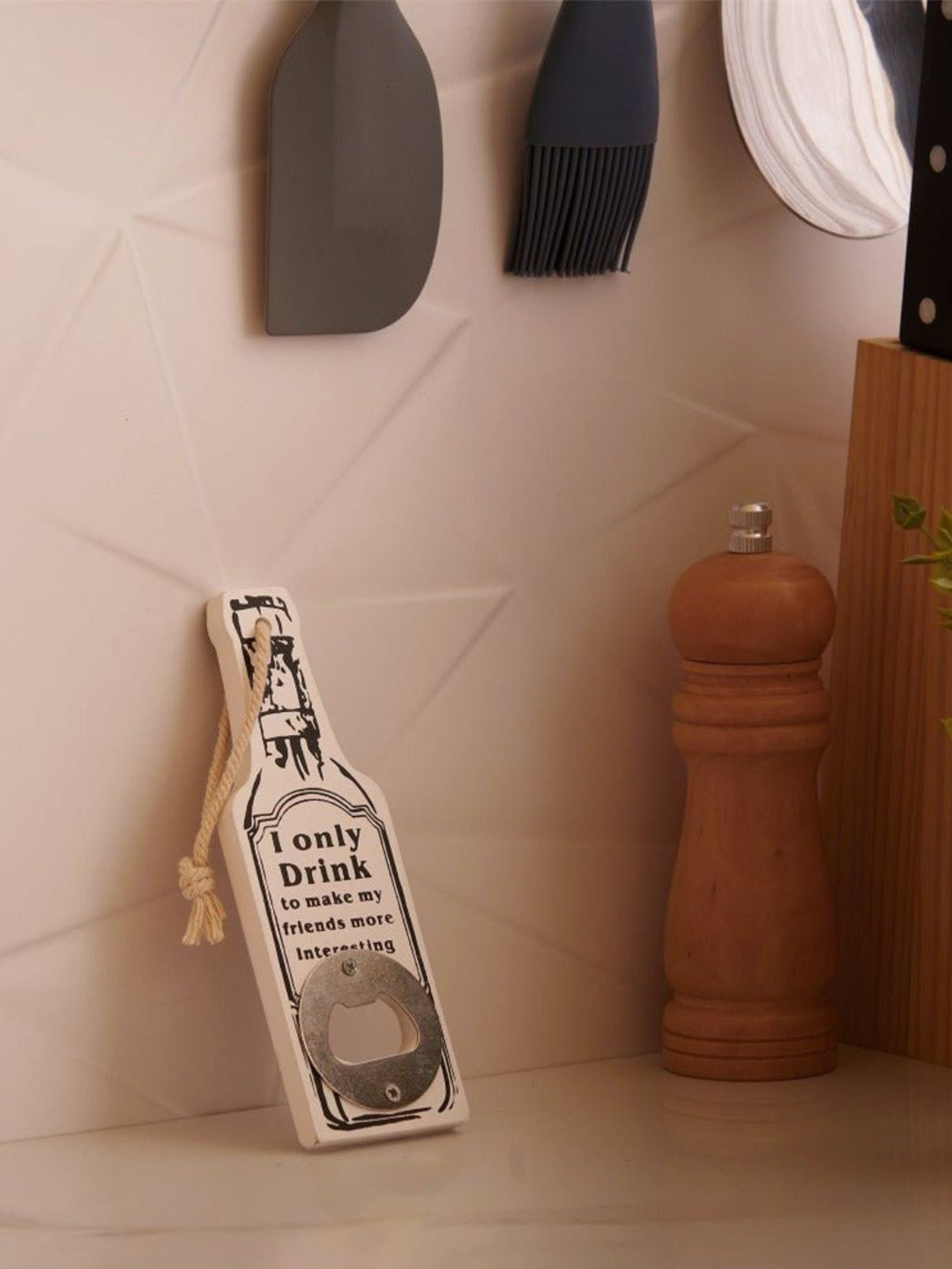 eazy wagon White & Black Drink To Make Friends Interesting Bottle Openers