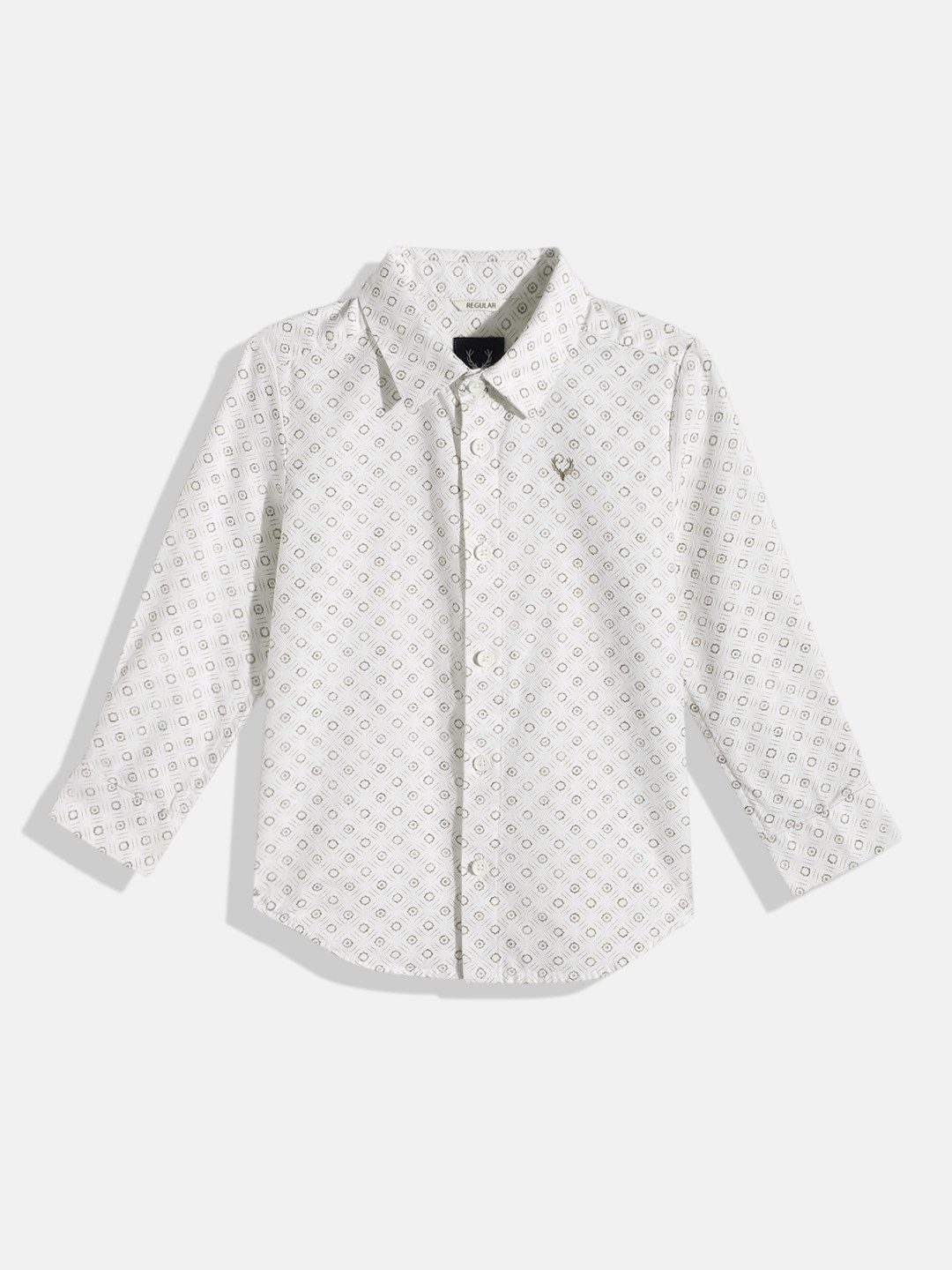 Allen Solly Junior Boys Standard Printed Pure Cotton Casual Shirt