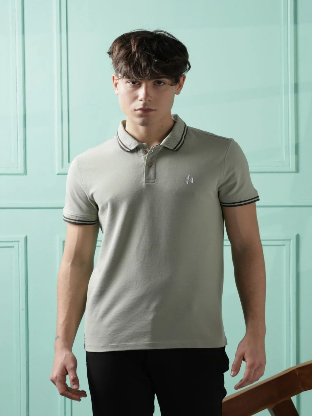 THIRD ELEMENT Body Recharge Polo Collar Pure Cotton T-Shirt
