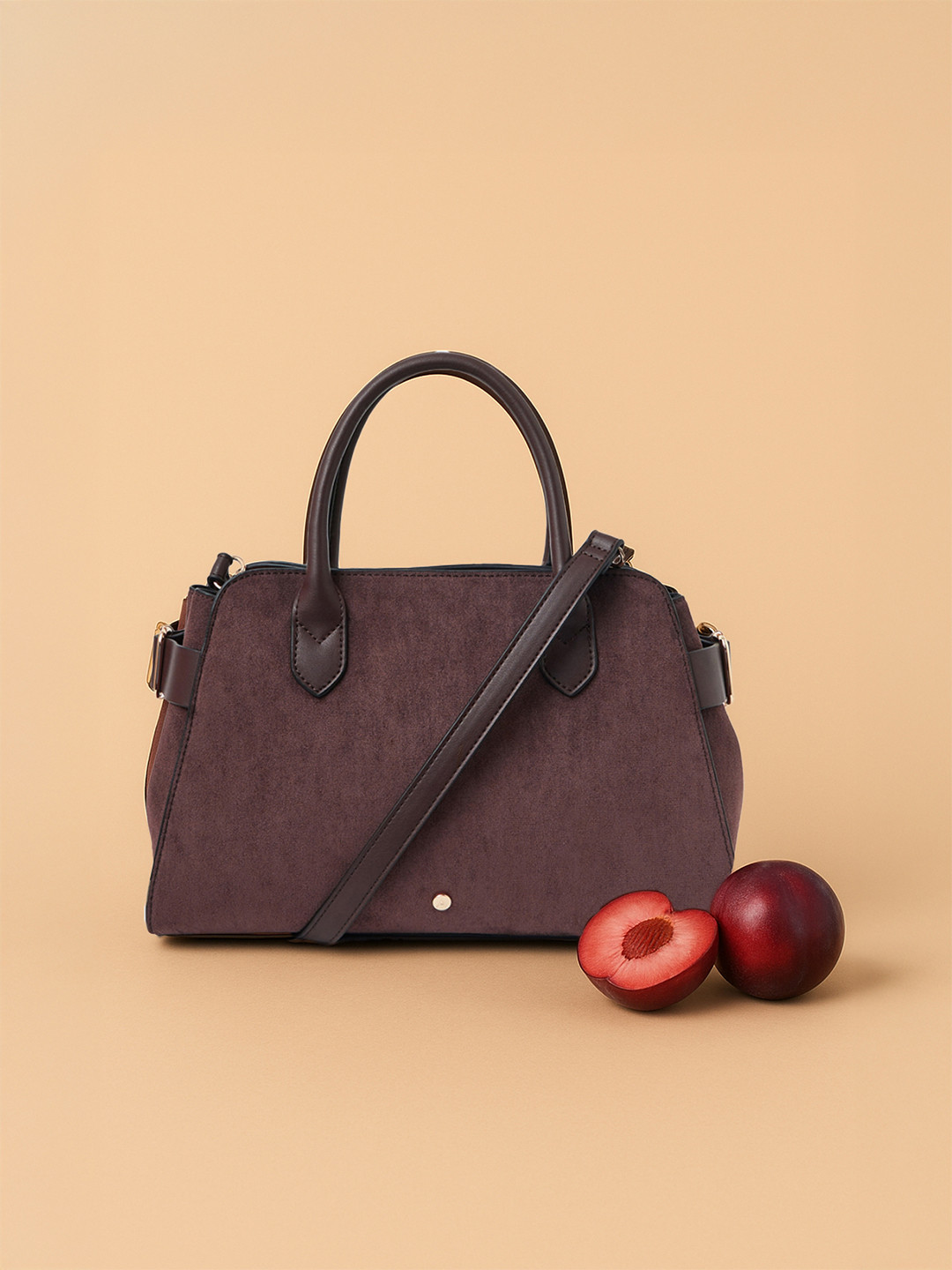 Accessorize London Women Suedette Handheld Bag