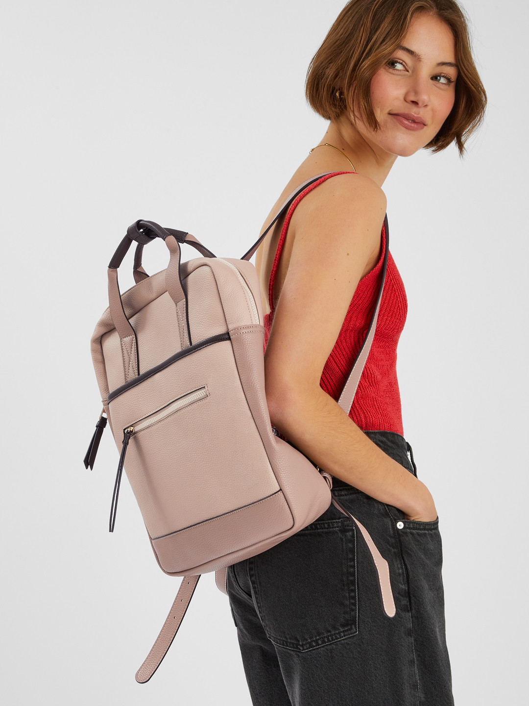 Accessorize London Women Top Handle Backpack Fits Upto 13 inch laptop