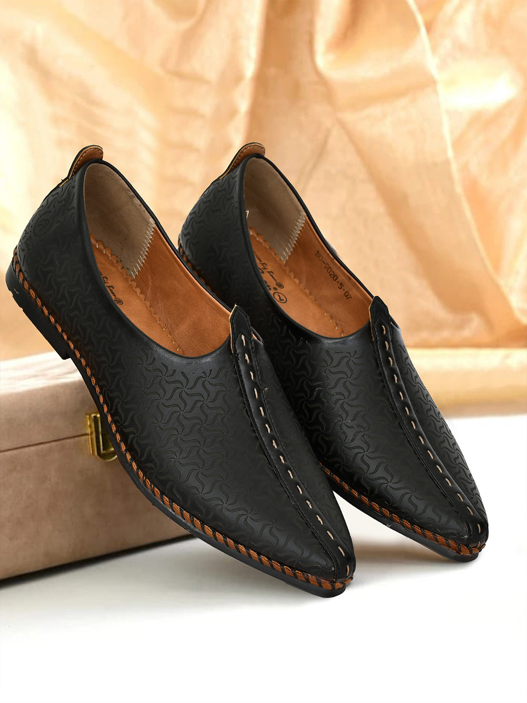 Big Boon Men Laser Cut Details Slip On Orthotic Friendly Nagra Shoes