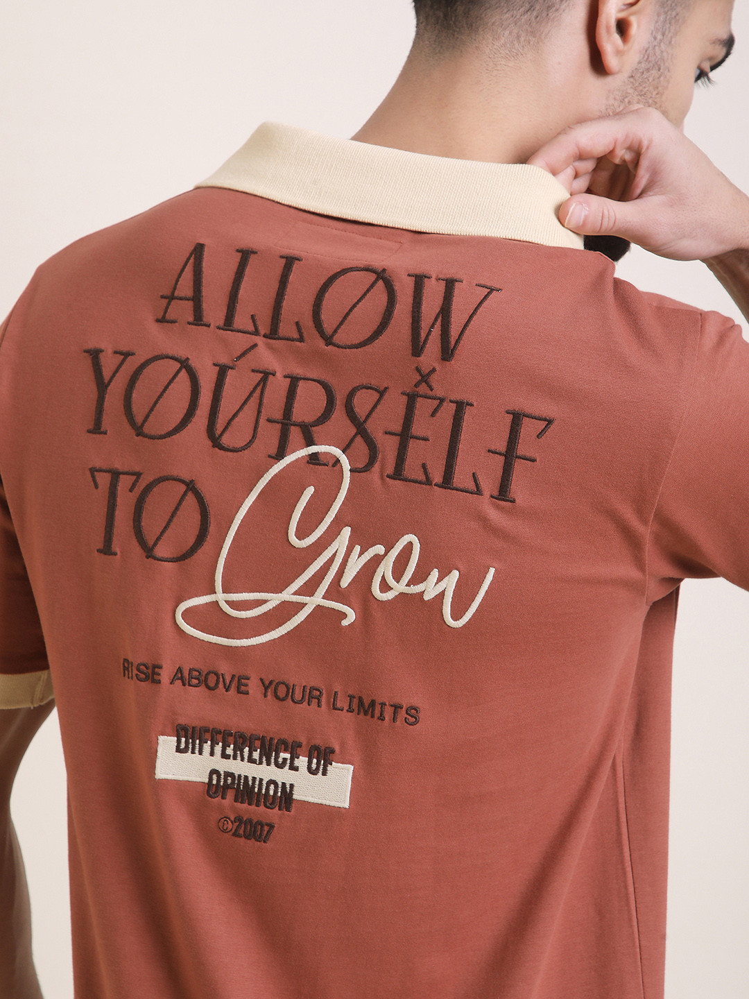 Difference Of Opinion Men Relaxed Fit Embroidery Polo Tshirt