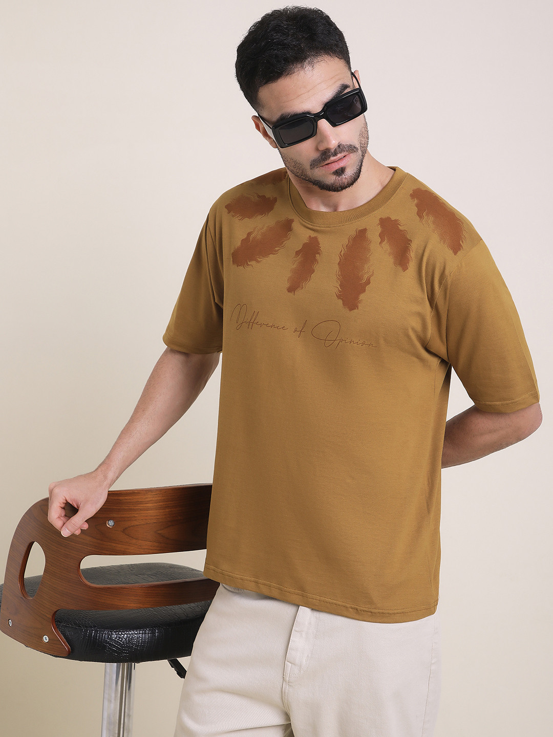Difference Of Opinion Men Oversized Short Sleeve Printed Tshirt