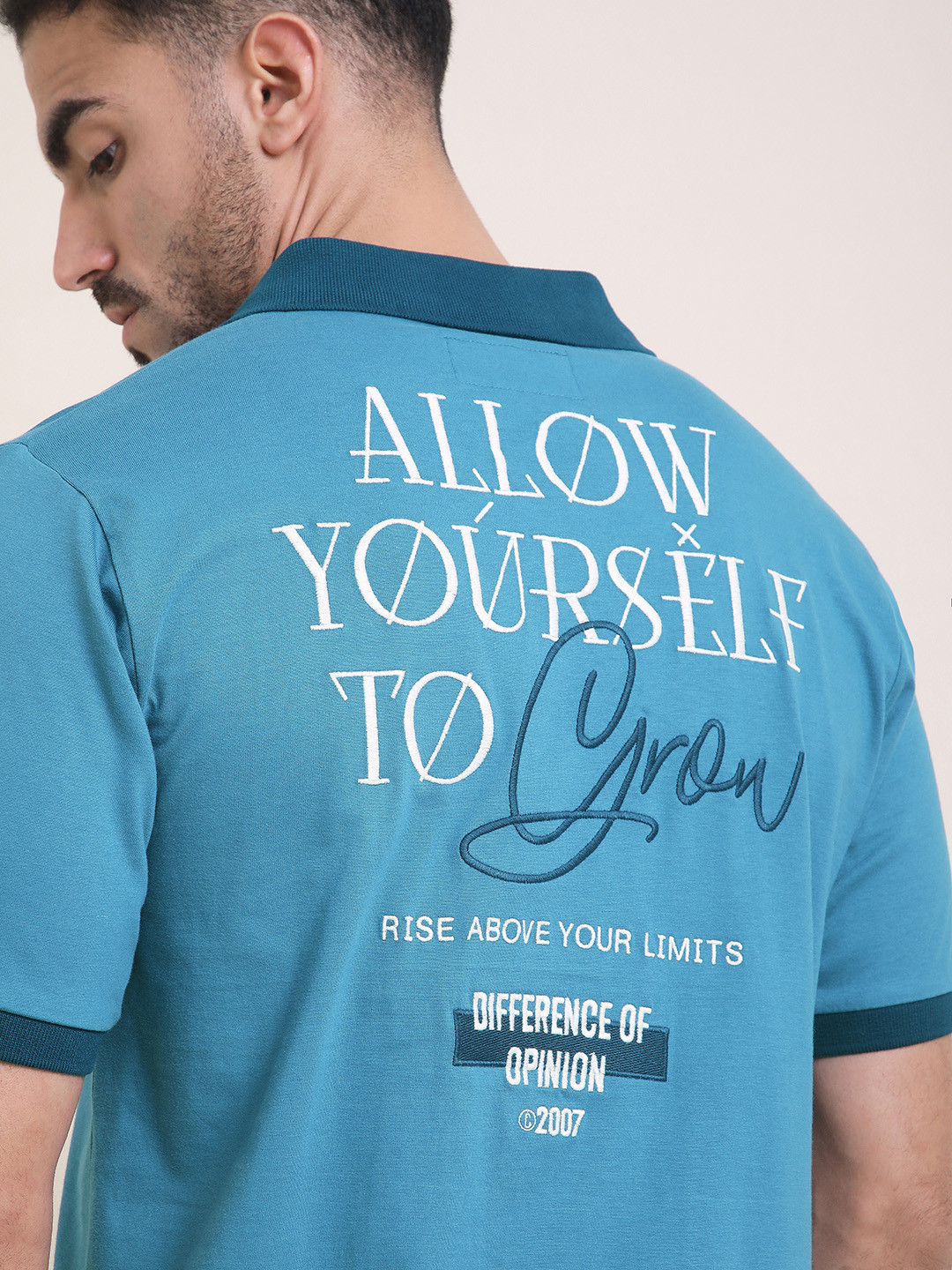 Difference Of Opinion Men Relaxed Fit Embroidery Polo Tshirt