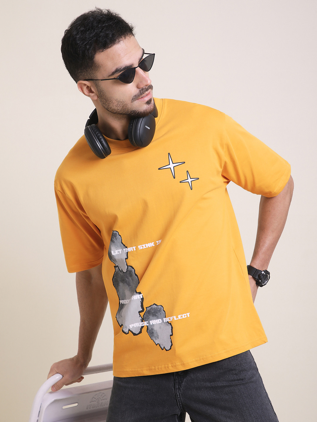 Difference Of Opinion Men Oversized Short Sleeve Printed Tshirt