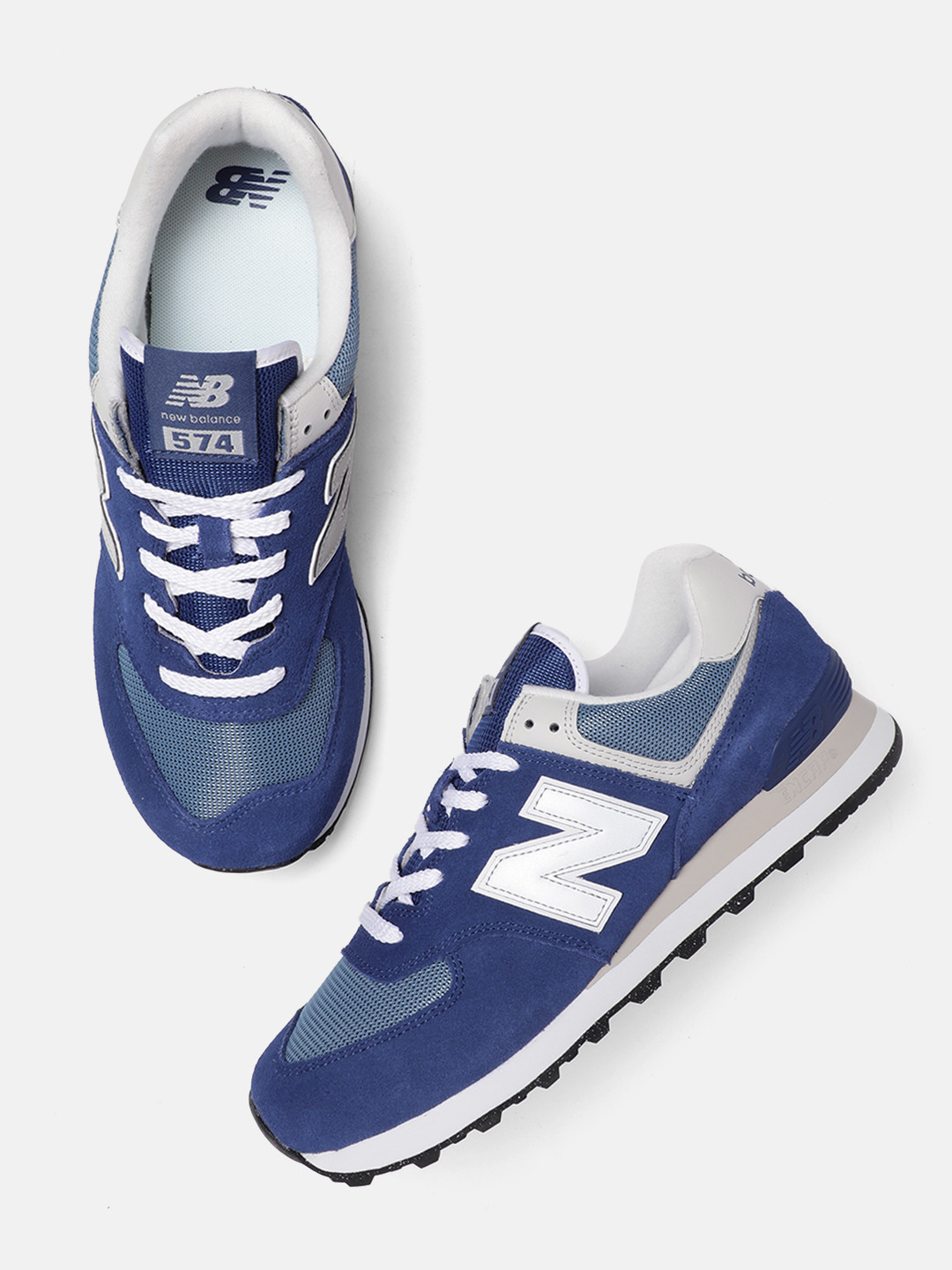 New Balance Men 574 Reflective Suede Sneakers