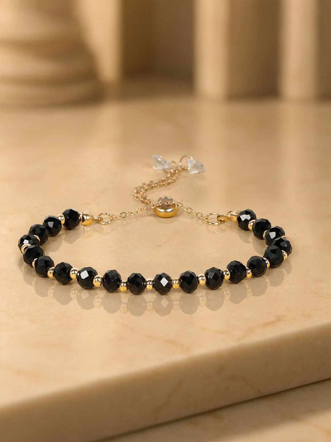 Stoln Gold-Plated Crystal Studded Wraparound Bracelet