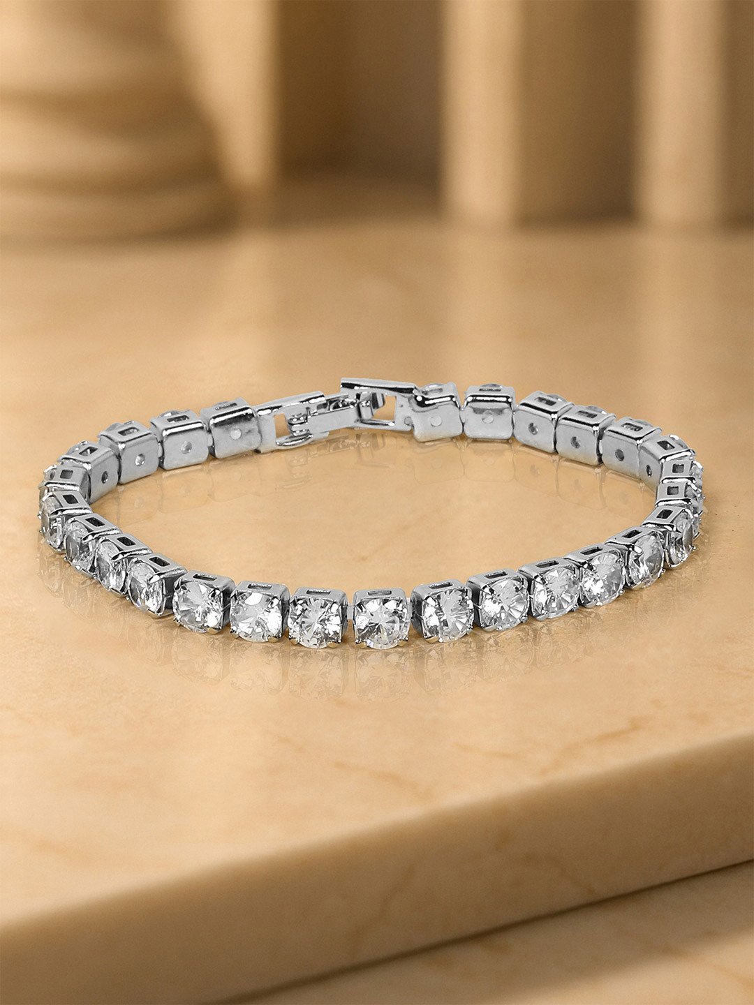 Stoln Artificial Stones Studded Wraparound Bracelet