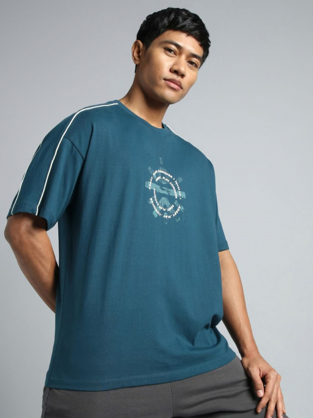 CULT Men Navy Cult Brand Carrier T-shirt