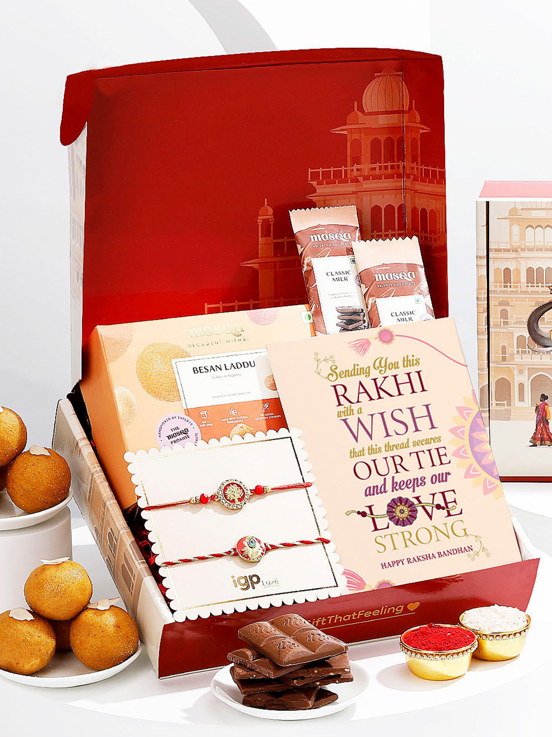 IGP Meenakari Rakhis & Sweets Hamper