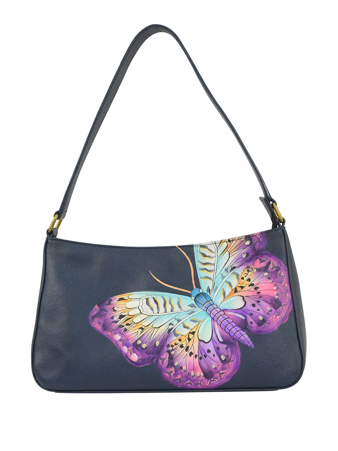 Anuschka Women's Magical Wings Hand Painted Leather Shoulder Hobo