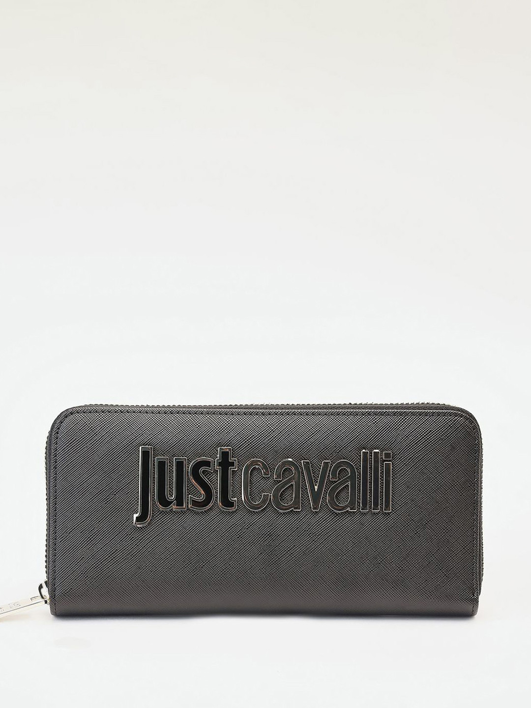 Just Cavalli Women Brand Logo Zip Detail Zip Around Wallet
