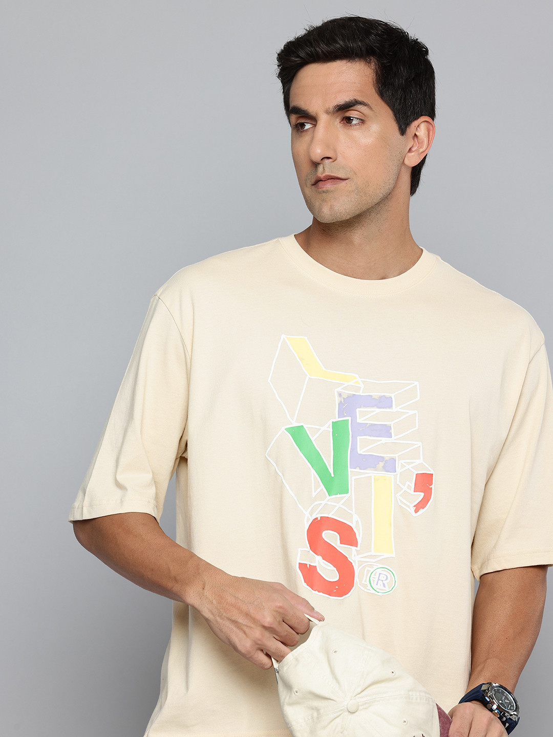 Levis Oversized Fit Brand Logo Printed Pure Cotton T-shirt