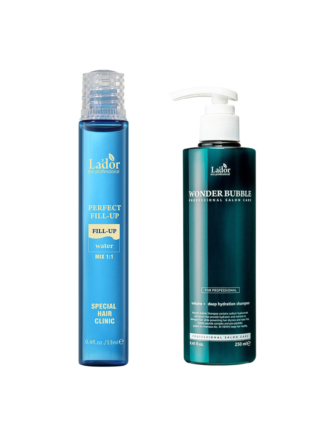 Lador Set of Perfect Hair Fill-Up Water 13ml & Wonder Bubble Moisture Bomb Shampoo 250ml
