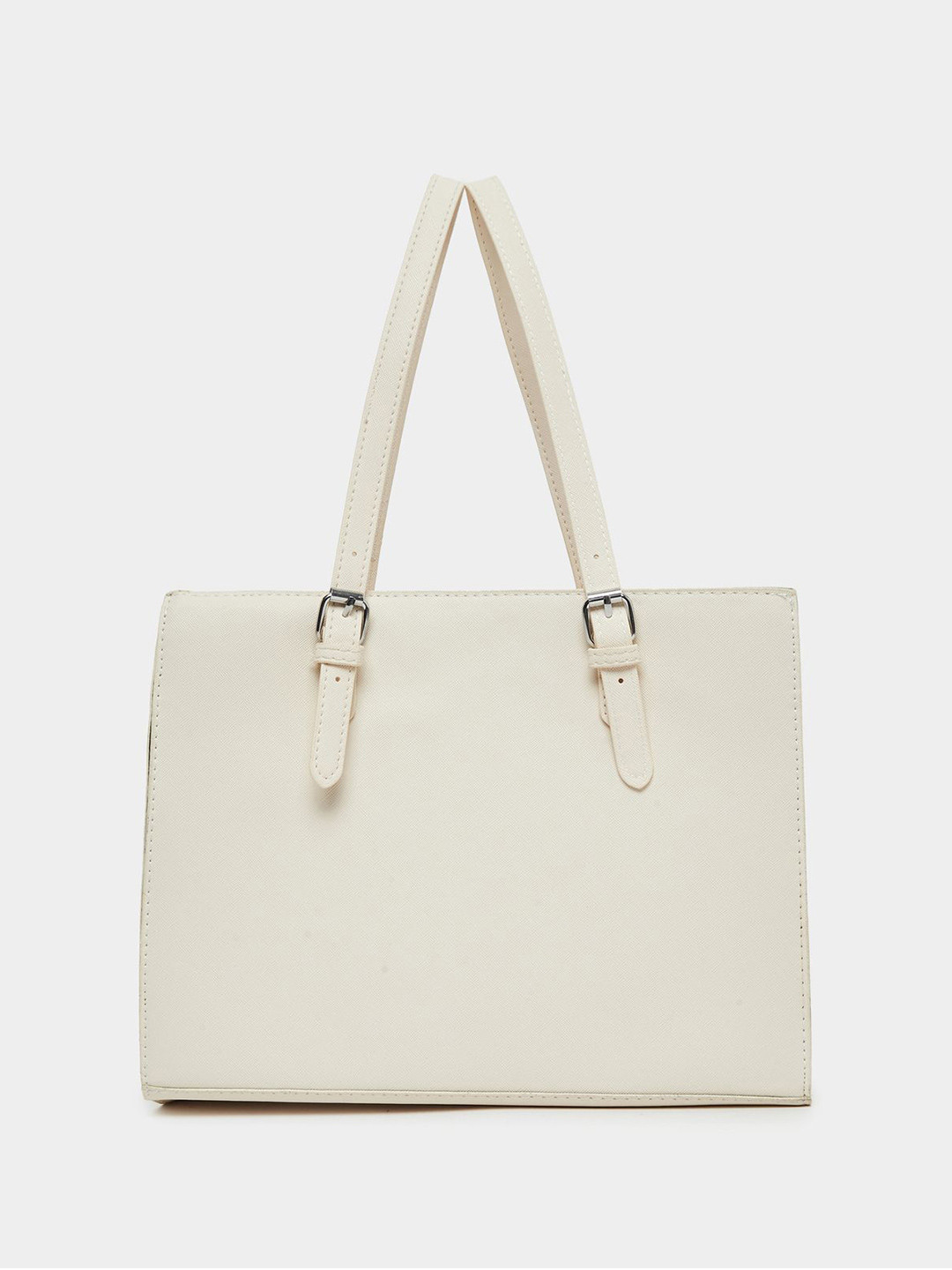 Styli Structured Non-Detachable Sling Strap Buckle Detail Shoulder Bag