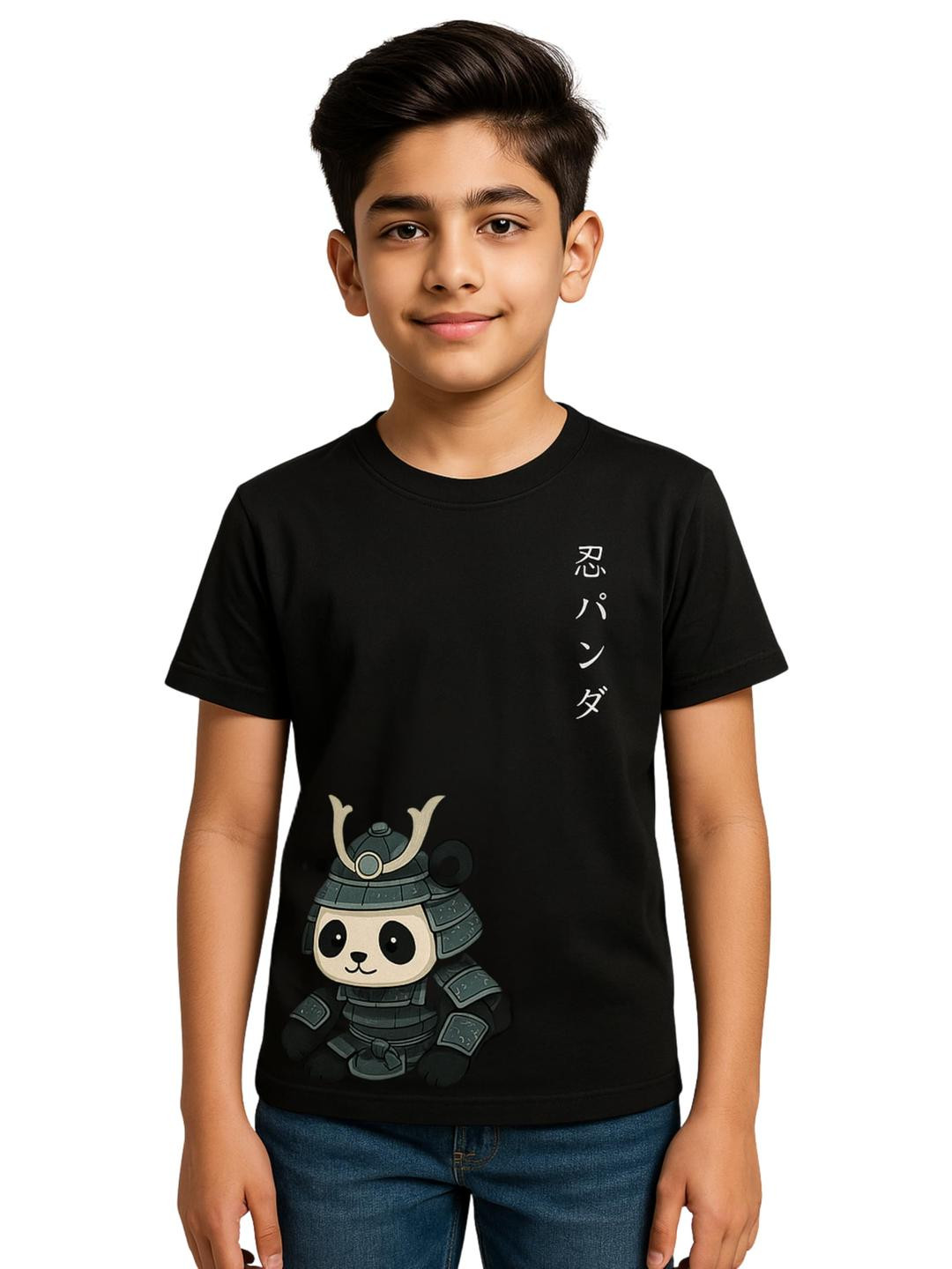TeeSlix Boys Black Tshirts