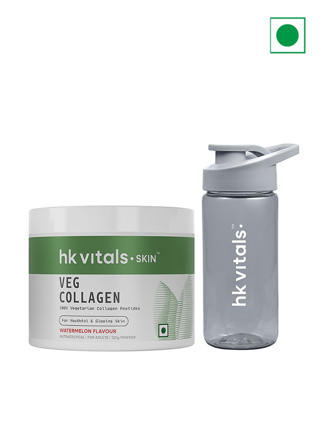 HK VITALS Watermelon Flavour Collagen Peptides Supplement (120g ) With Sipper