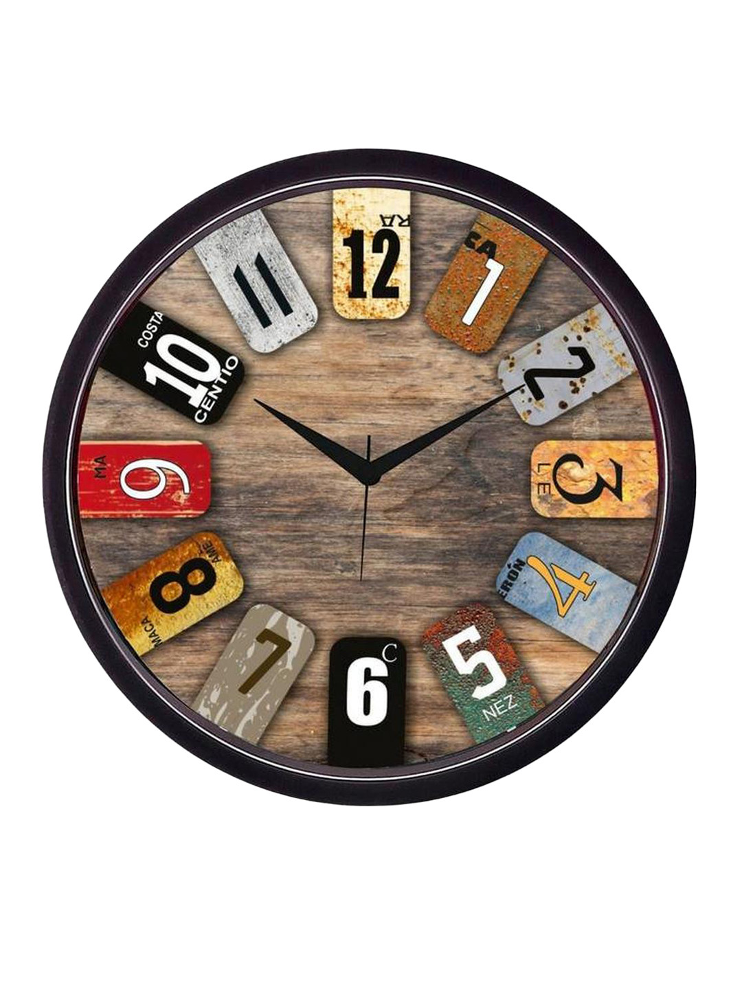 TANMAY ENTERPRISES Plastic Rusty Hanging Hall Wall clock-9.8In