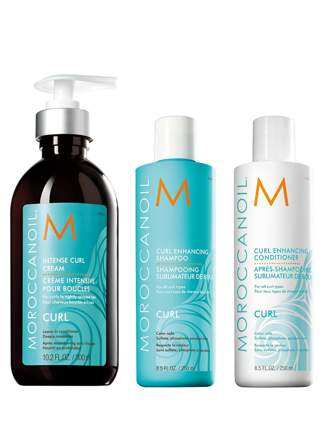 MOROCCANOIL Curl Enhancing Trio - Conditioner 250ml + Shampoo 250ml + Hair Cream 300ml