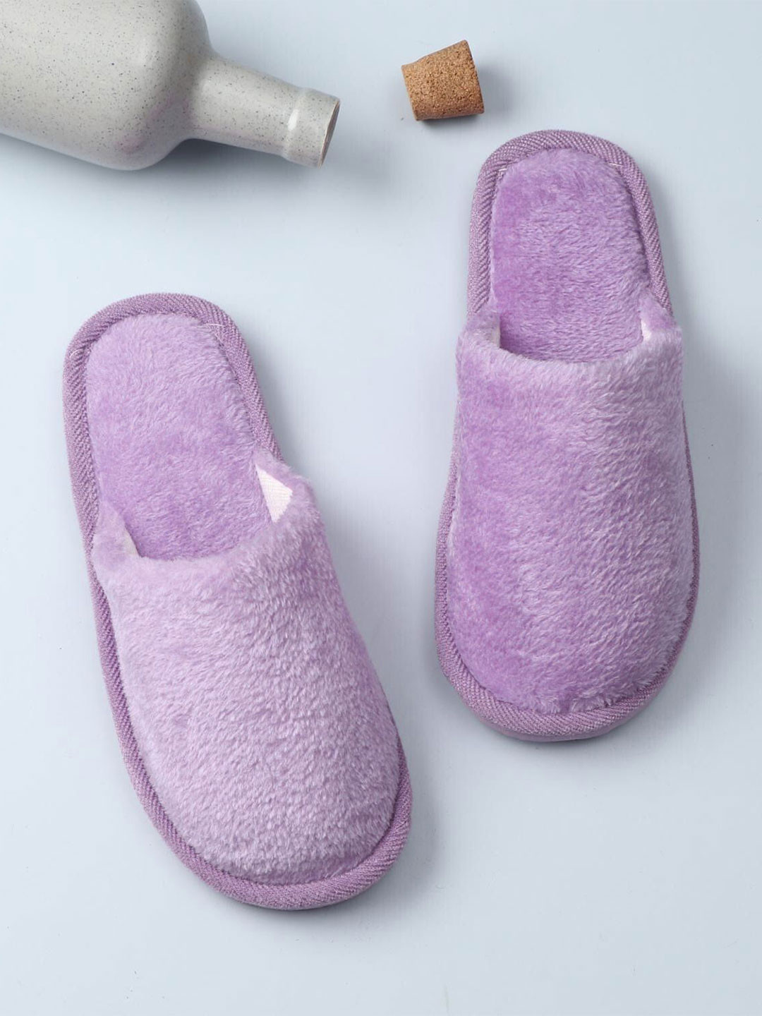 Drunken Women Purple Winter Solid Room Slippers