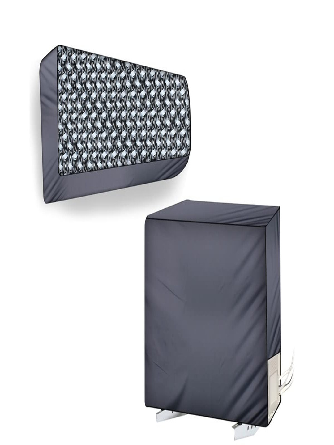 The Furnishing Tree Split AC Cover Set of Indoor and Outdoor Unit Used for 1.5 Ton LG PS-Q18ZNVE In