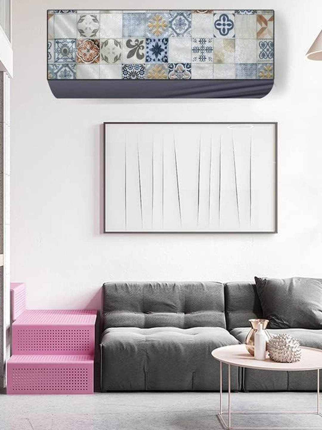 The Furnishing Tree Split AC Cover Set of Indoor and Outdoor Unit Used for 1.5 Ton LG PS-Q20SNZE Mo