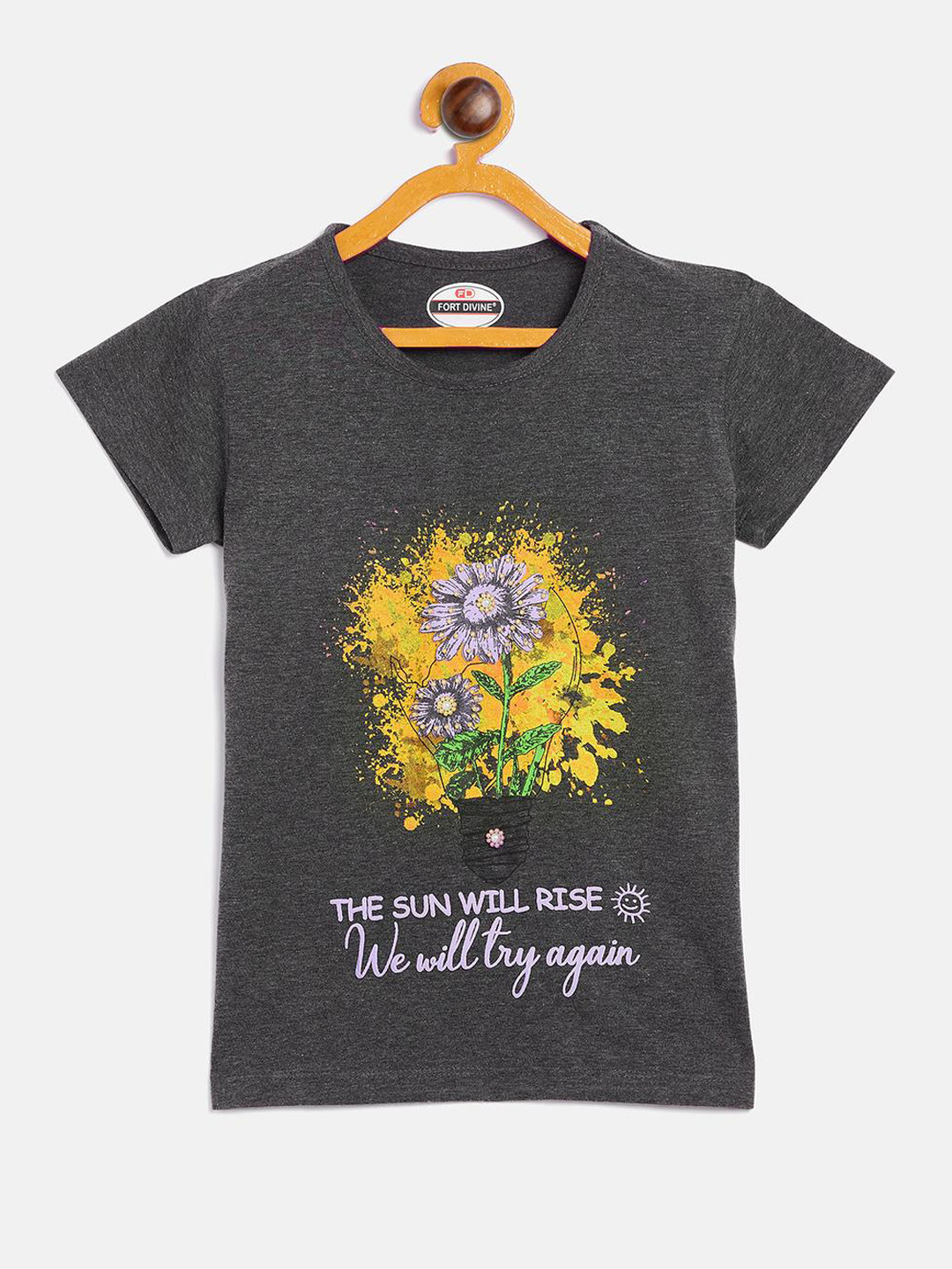 Fort Divine Girls Grey Tops