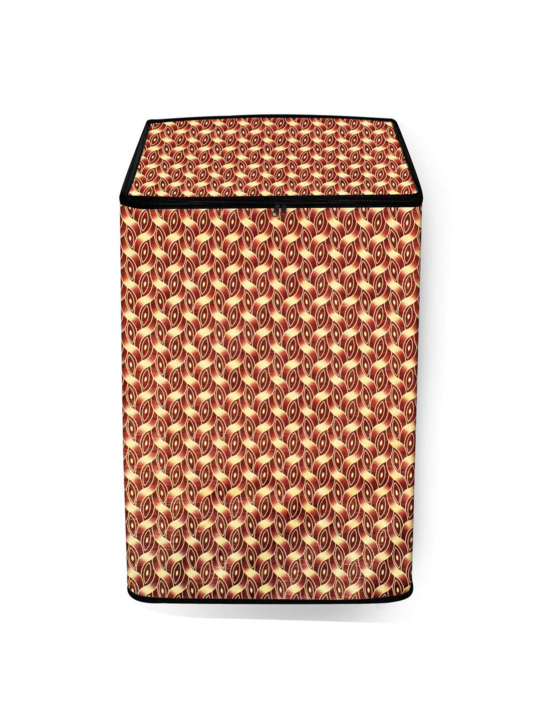 The Furnishing Tree Brown Interlocked Ropes Pattern Top Load Washing Machine Cover