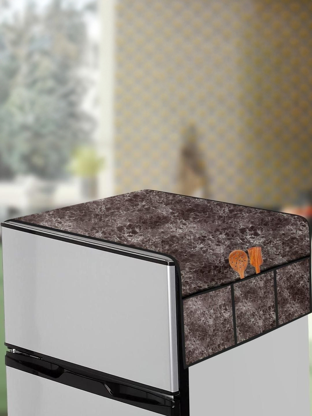 The Furnishing Tree Fridge Top Cover Compatible for Samsung RR24C2Y23CR/NL, 223 LTR WxL 65x111 in