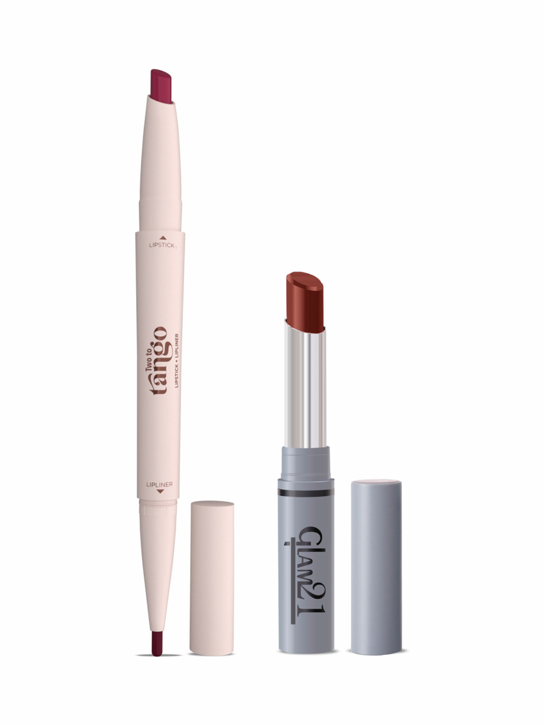 GLAM21 Set Of 2 Two To Tango Lip Liner - Bare Nude & Lipstick - Rouge