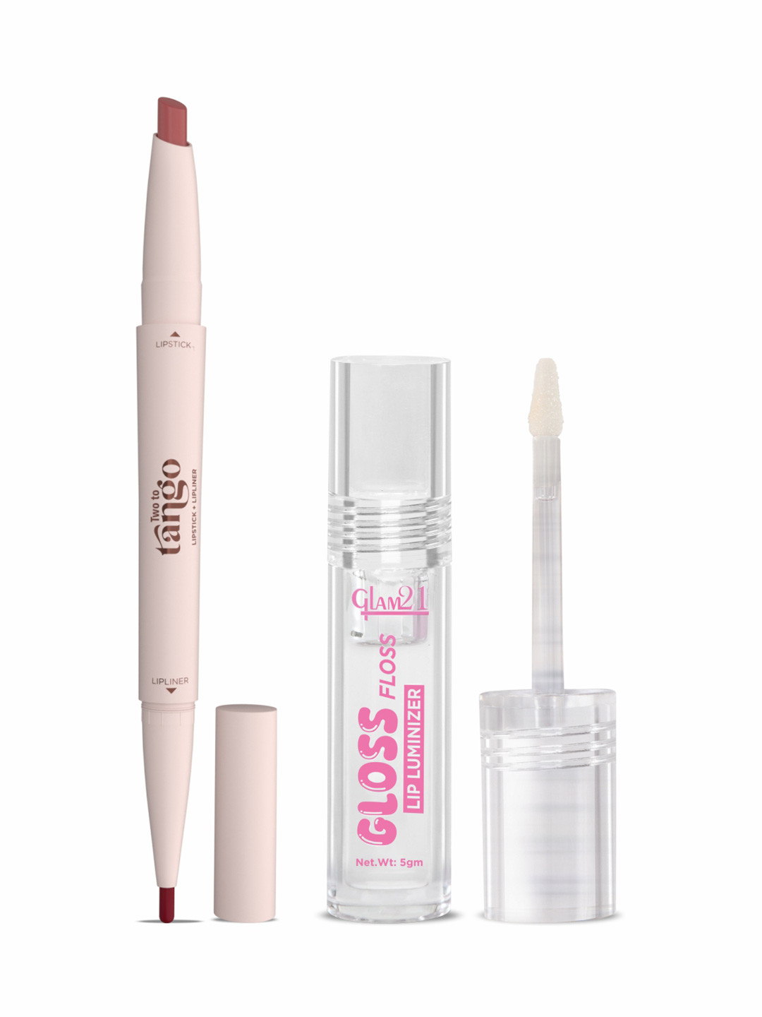 GLAM21 Set Of 2 Two To Tango Lip Liner - Clay Crush & Gloss Floss Lip Luminizer - 5 g
