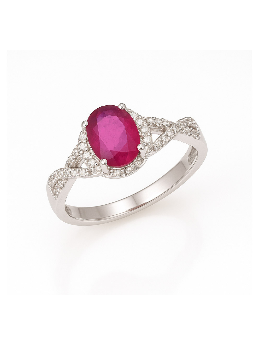 Zisthi 925 Sterling Silver Natural Ruby Infinity Love Ring