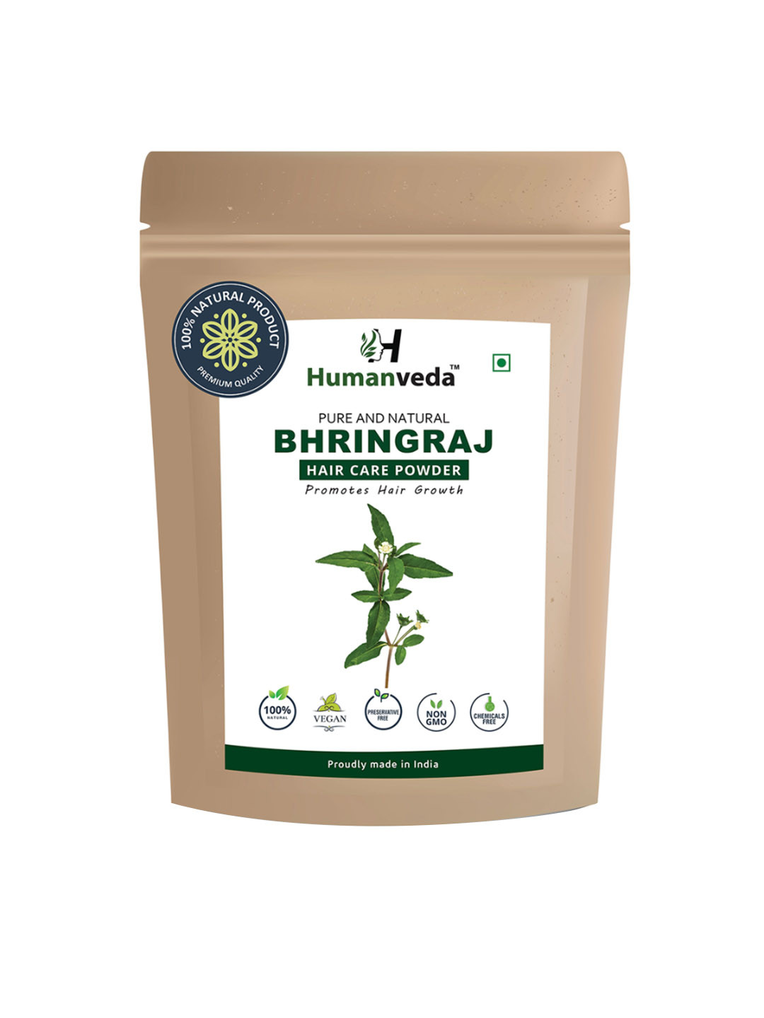 HUMANVEDA Pure & Natural Bhringraj Hair Care Powder - 100 g