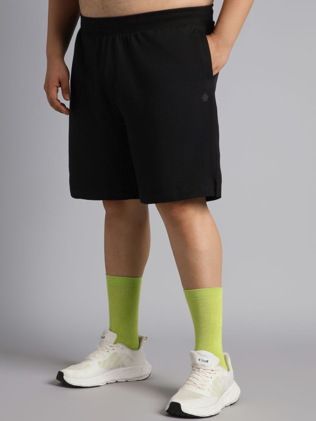 CULT Men Black Plus Size Training Essential Shorts