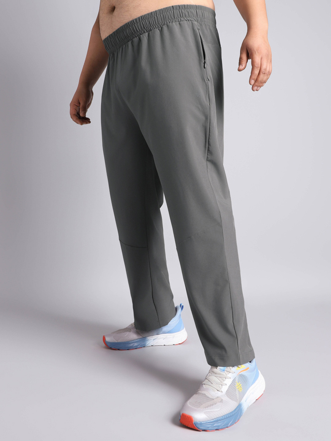 CULT Men Dark Grey Runner's Essential Plus Size Trackpants