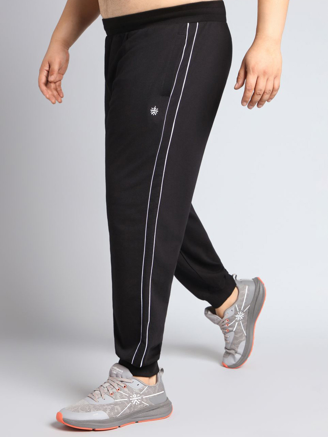 CULT Men Black Level Up Plus Size Joggers