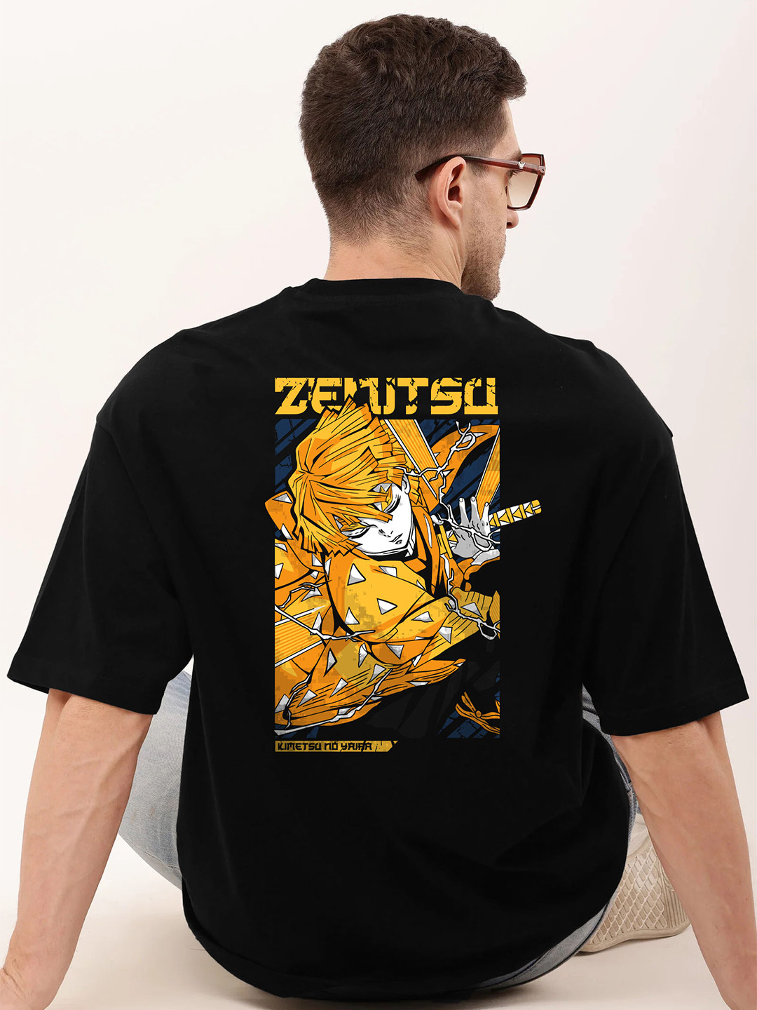 FARROWX Brand Logo Printed Round Neck Pure Cotton Oversized T-shirt