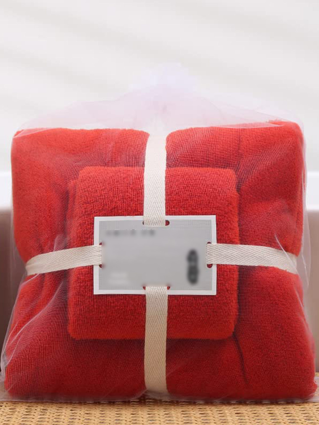 AUGEN Red & Pink 2 Pieces 500 GSM Cotton Bath Towels