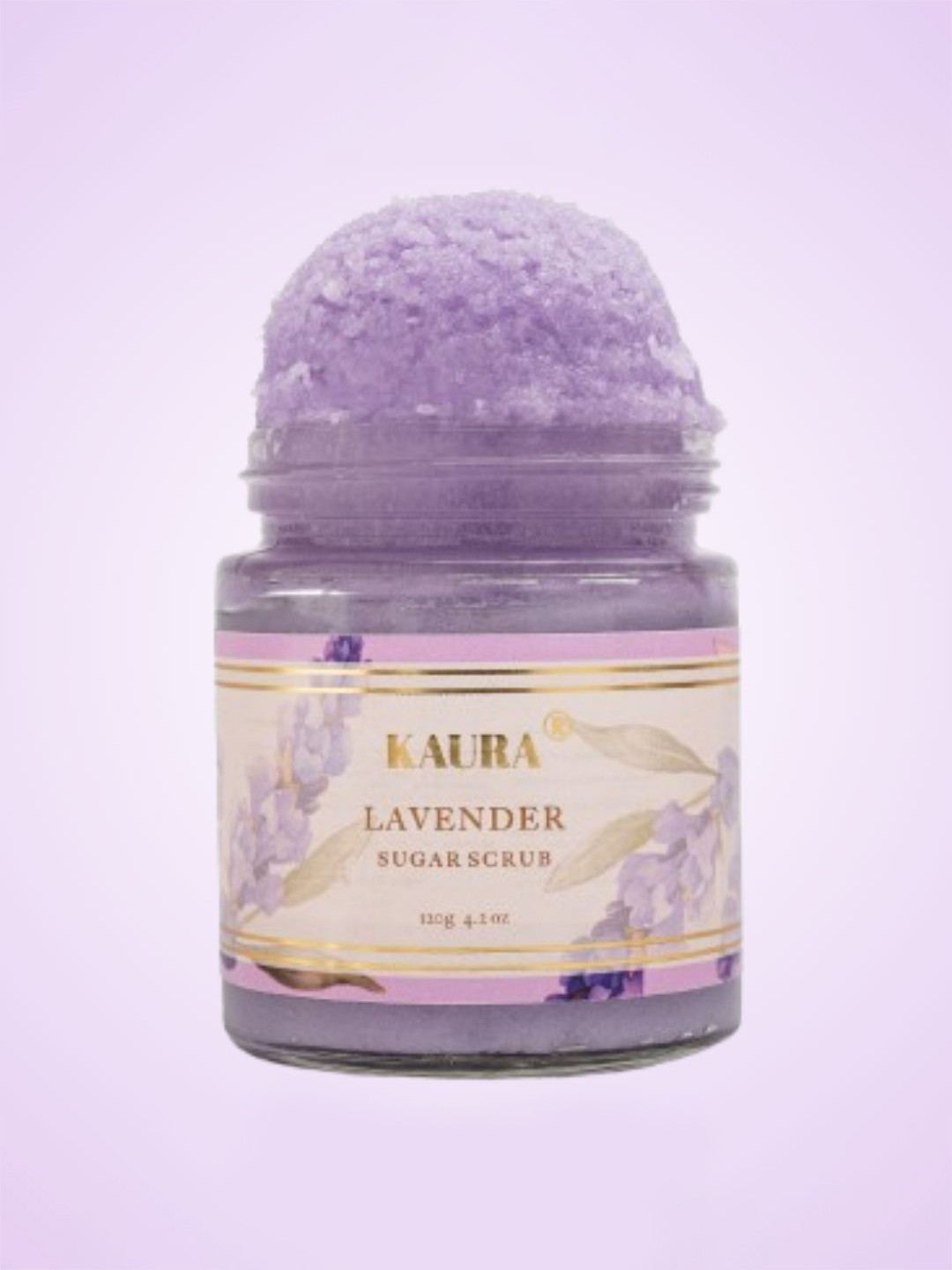 KAURA Lavender Sugar Scrub with Coco Butter for Hydration - 120 g