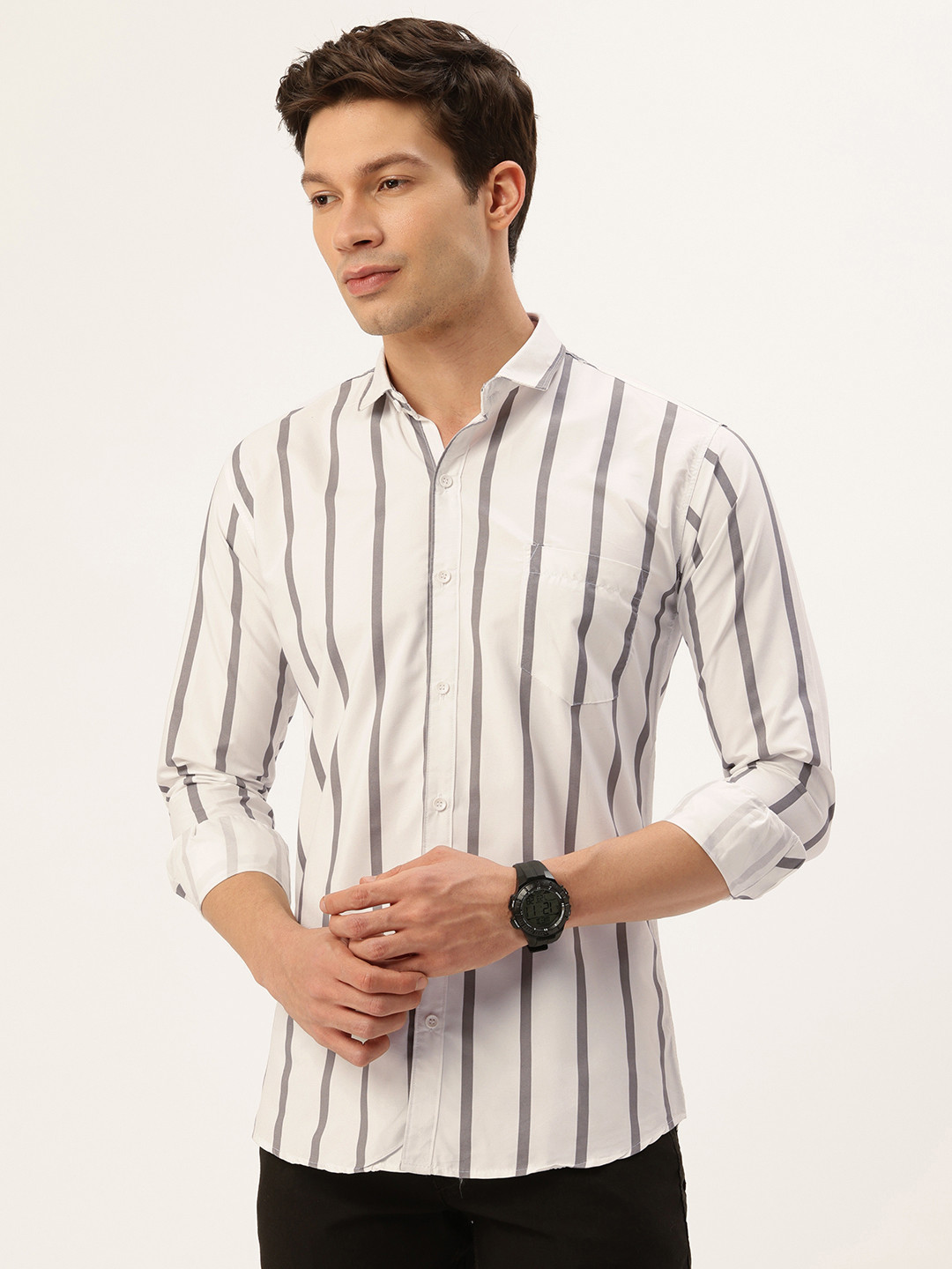 FIFTY TWO Vertical Stripes Casual Shirt